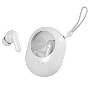Calus C13 Pro Wireless Bluetooth Earbuds – Gaming Headphones with Deep Bass, Low Latency, Built-in Microphone, Noise Cancelling (White)