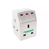 Terminator 13A 3 Way UK Socket Multi Adaptor With Individual Switch And Indicator- White