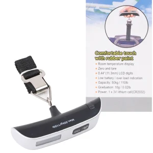 Electronic Luggage Scale, Comfortable Touch with Rubber Paint, Capacity 50kg