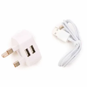 iDiscover 2.4A USB Travel Charger with 8 Pin USB Cable (Lightning)