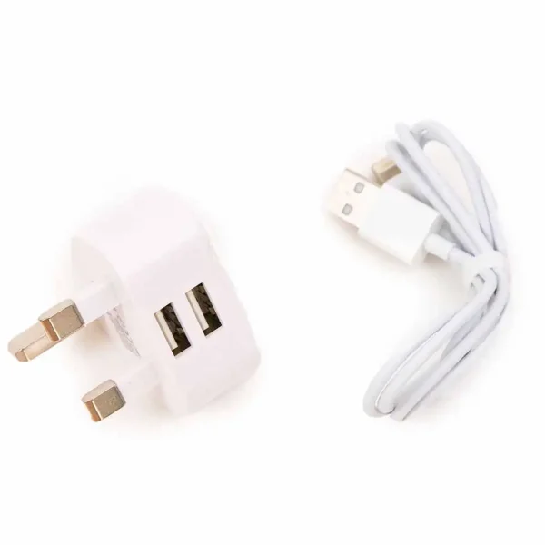 iDiscover 2.4A USB Travel Charger with 8 Pin USB Cable (Lightning)