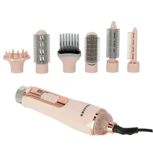 Krypton 7in1 Hair Styler with 3 Heat Settings and 6 Attachments KNH6028 Pink- 800W
