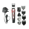 Geepas 11 in 1 Rechargeable Grooming Kit, Rechargeable Trimmer- Red
