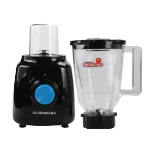 Olsenmark 2 in 1 Multifunctional Blender With Stainless Steel Blades & Dual Speed Control with Pulse & 1.5L Jar - 400 Watts