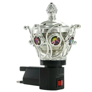 Electronic Incense Burner, Bakhoor Burner with Modern Design- Silver Color