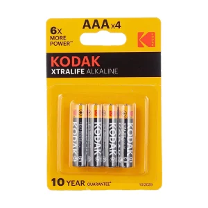 Kodak Xtralife Alkaline AAA 1.5 V Battery- Pack of 4 Pcs