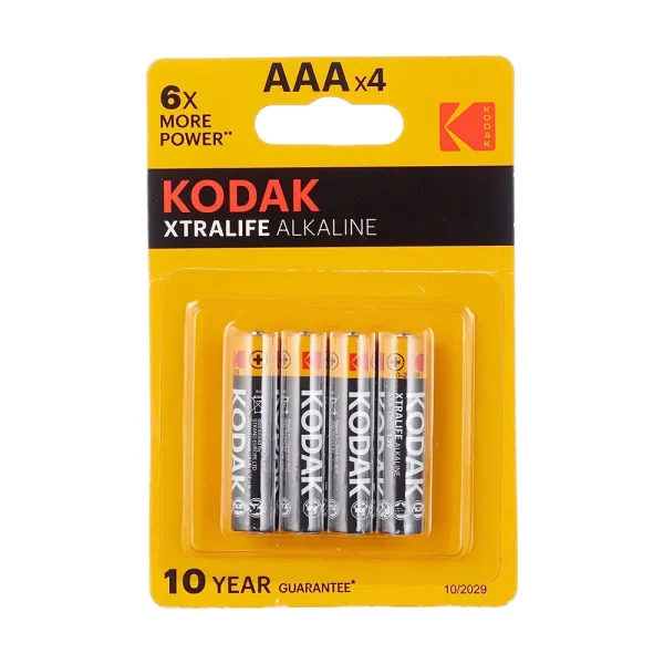 Kodak Xtralife Alkaline AAA 1.5 V Battery- Pack of 4 Pcs