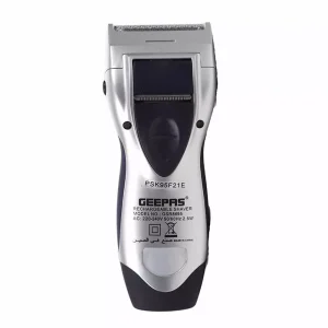 Silver Shaving Machine Geepas Rechargeable Shaver GSR8695 Machine with Charging Plug and Brush
