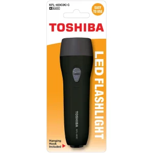 Toshiba LED Flashlight Compact LED Flashlight with 60 Lumens- Black Color