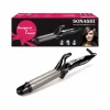 Sonashi Hair Curler and Straightener Ceramic Coated Barrel 2 in 1 Hair Styling Tool- Black