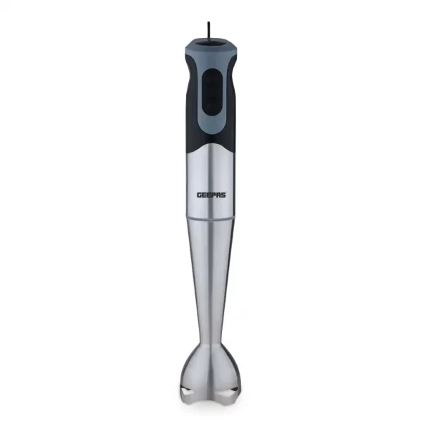 Geepas GHB5468 Hand Blender 2 Speed Powerful Motor with Stainless Steel Blade & Removable Stick- Silver