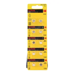 Kodak Max Super Akaline Battery AG1 For Watch/Camera/Calculator - Pack of 5 Pairs