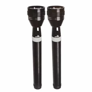 Geepas Rechargeable Led Flashlight Torch, Long Duration Time GFL4637, 3.6V 1900mAh- Black