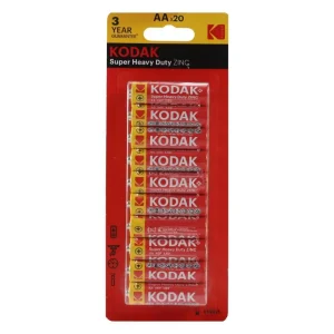 Kodak Super Heavy Duty Zinc Batteries, 1.5V AAx20 Batteries
