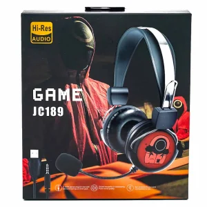 Squid Game Circle Design Foldable Extra Bass Over Ear Headphones with Mic- Black