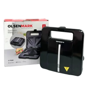 Olsenmark OMSM2404 Non Stick Coating Plate Sandwich Maker 750W With Heat Insulated Handle- Black