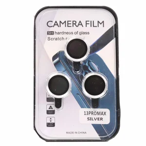 Camera Proof Lens Protector 3pcs Compatible for Iphone 13 Pro Max, Tempered Glass Camera Lens Protector, Scratch-Proof Silver Colour Glass
