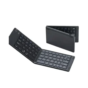 Bluetooth Connecting Mini Portable 2 Fold Foldable Keyboard For Multipurpose Device- Black