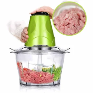 Food Chopper, Electric Meat Grinder Machine, Glass Bowl Grinder For Meat Vegetables Fruits And Nuts Chopper