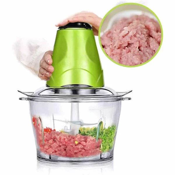 Food Chopper, Electric Meat Grinder Machine, Glass Bowl Grinder For Meat Vegetables Fruits And Nuts Chopper