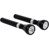 Geepas Rechargeable Led Flashlight torch Light, Pack of 2, Black
