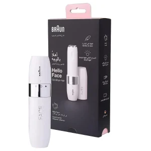 Braun Hello Face Goodbye Hair Quick And Gentle Facial Hair Remover- White
