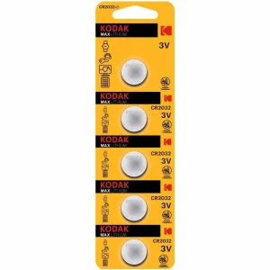 Kodak CR2032 Lithium Coin Battery- Pack of 5 Batteries