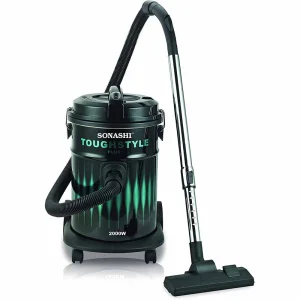 Sonashi 21Ltr Drum Vacuum Cleaner SVC-9008D, Strong Suction 2000W Vacuum Cleaner