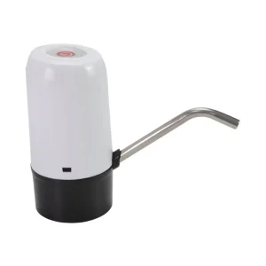 Water Bottle Pump, USB Charging Portable Electric Water Pump, Rechargeable Water Pump Dispensor for Office, Home, Camping, Kitchen- White