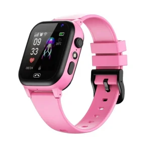 Smartberry C005 Kids Smart Watch Video Call SIM Card Flashlight Sos GPS Smartwatch Kids Camera Smart Watch for Children-Pink