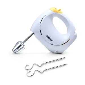 Geepas Hand Mixer Electric Beater with Beaters and Dough Hooks 150W- GHM43012
