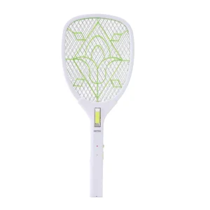 Krypton Mosquito Swatter, Rechargeable Handheld Mosquito Killer Racket- White and Green