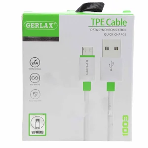 TPE Cable Data Synchronization Quick Charge, GD-13 Anti-Knotted Micro USB Cable, 2.4A- White
