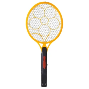 Rechargeable Mosquito Swatter With LED Energy Saving Bulb, Mosquito Killer Bat - Orange