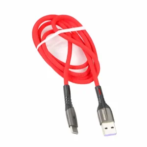 Momotas Quick Charging USB Cable- Type C / 1000mm Length / 5A Output- Red