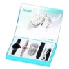 Telzeal LOLA3 Round Ladies Smart Watch with Analog Watch, Additional Strap Bracelet Combo (Gold)