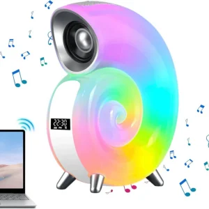 Cute Conch Shaped Portable Wireless Speaker With Colorful Lights- Multi-Color