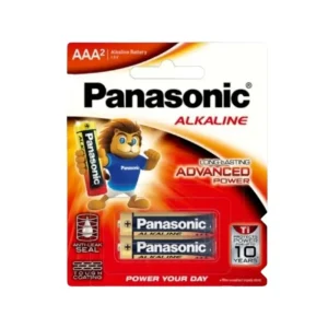 Panasonic AAA2 Alkaline Long Lasting Advanced Power Battery LR03T With Tough Coating- 2pcs