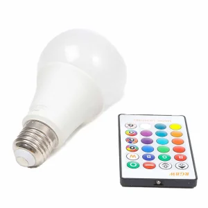 LED RGBW Bulb, Colour changing Different Colour shades with Remote Control Smart Bulb, 16 Color shades in 1