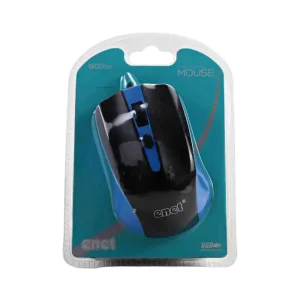 Enet Wired Optical Mouse, 1600 DPI with 2 Buttons and One Wheel Mouse for PC, Mac, Laptop, Chromebook- Blue