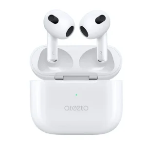 Oteeto OT4 True Wireless Earphone With Hifi Sound Quality Noise Cancellation Compatible With iOS and Android- White
