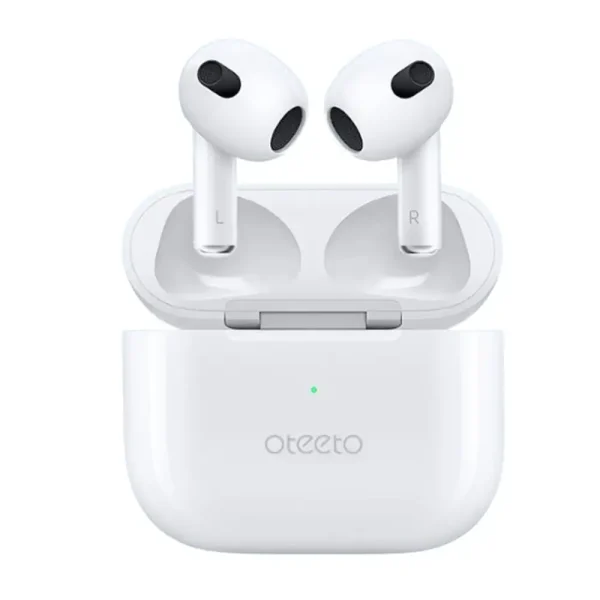 Oteeto OT4 True Wireless Earphone With Hifi Sound Quality Noise Cancellation Compatible With iOS and Android- White