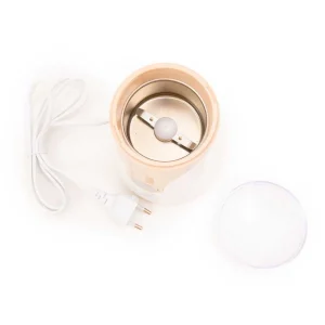 Lexical Electric Coffee Grinder with Stainless Steel Blades- White and Cream