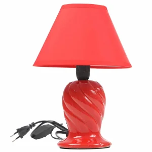 Ceramic Lamp, Decorative Ceramic Stand Table Lamp- Red