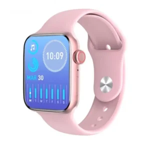 WISME WS-70 Mini Smart Watch Free 3 Straps Wireless Charging- Pink