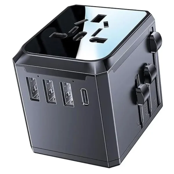 Yesido MC10 Universal Travel Adapter USB USB-C Port- Black