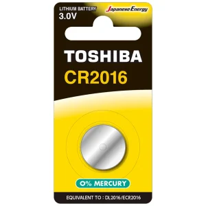 Toshiba Lithium Coin Cell Battery 3V CR2016 Cell- 1pc