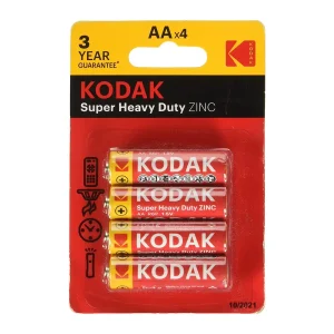 KODAK Extra Heavy Duty Zinc blister of AA 1.5V- Pack of 4 Pcs