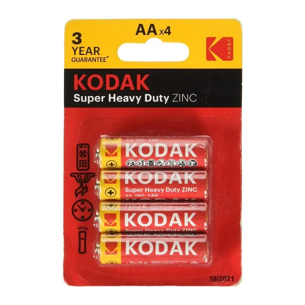 KODAK Extra Heavy Duty Zinc blister of AA 1.5V- Pack of 4 Pcs