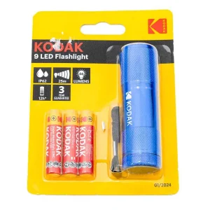 Kodak 9 Led Flashlight with 3 Batteries- Red